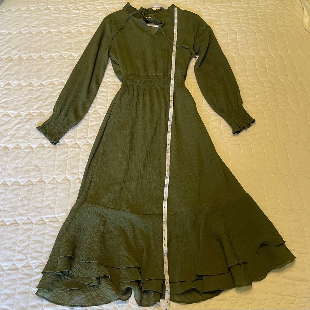 Roolee Olive Green Midi Dress - Picture 6 of 9